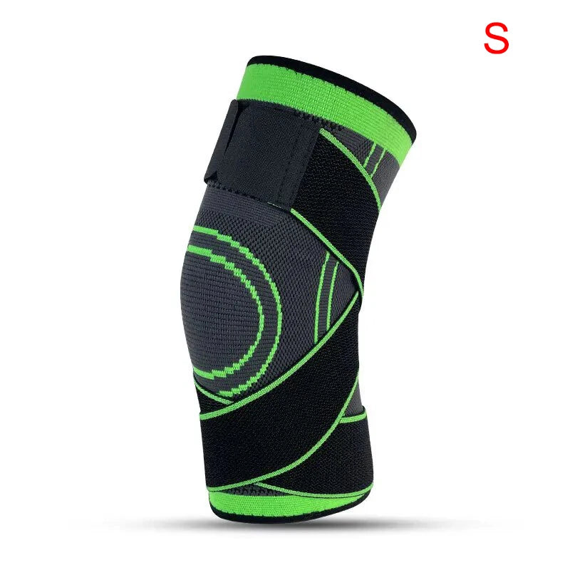 Adjustable Nylon Sports Knee Brace – Patella Stabilizer Knee Brace Support HIP S-Green