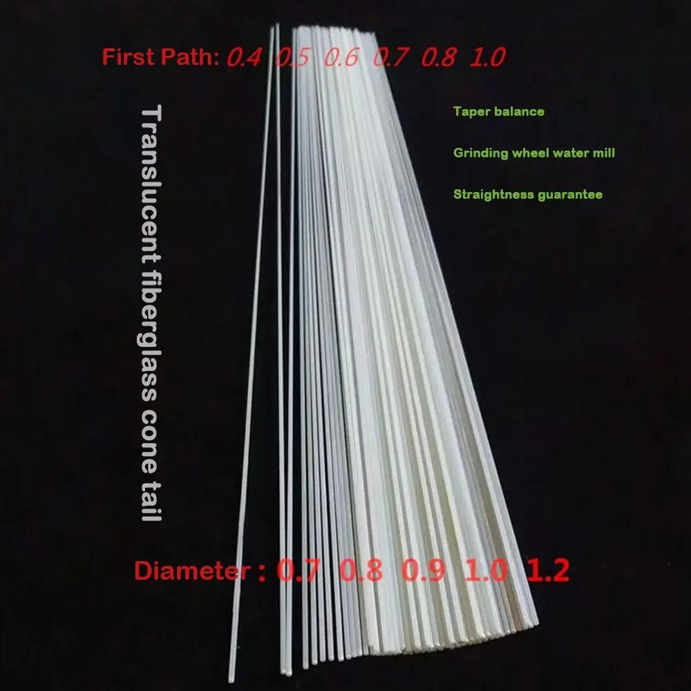 10-Pack Glass Fiber Drift Tail Fishing Float Tops – 9 Sizes Fishing Float Top HIP