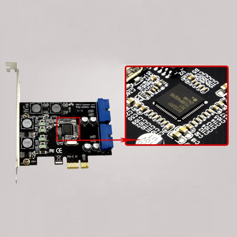 PCIe to USB 3.0 Front Panel Card – 4-Port 5Gbps Adapter PCIe USB Expansion Card HIP