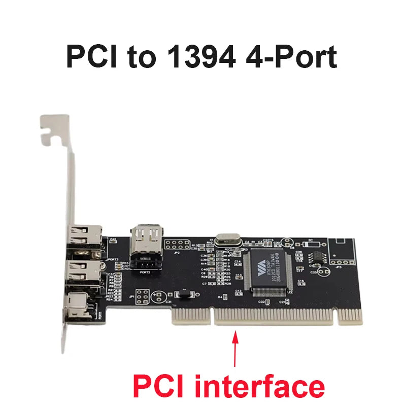 PCIe to FireWire 1394 Capture Card – HD DV Video Adapter PCIe Capture Card HIP PCI to 1394 4Port