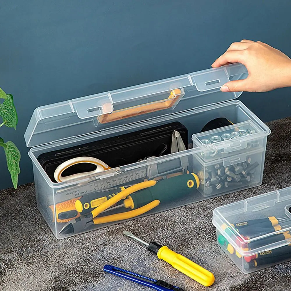 Transparent Plastic Tool Organizer & Parts Storage Box Tool Storage Box HIP