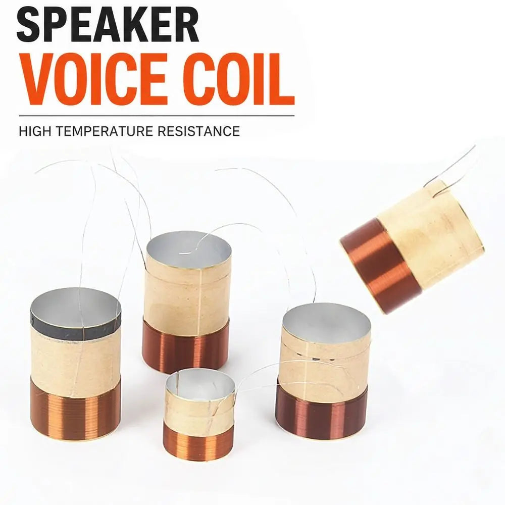 Bass Speaker Voice Coil 19.5–38.5mm White Aluminum 2-Layer Speaker Repair Part HIP
