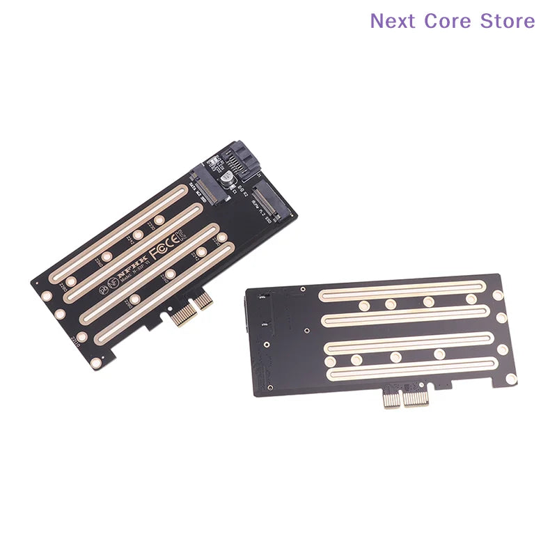 NVMe M.2 to PCIe X4 & SATA Dual-Purpose Adapter with Bracket SSD Adapter Card HIP