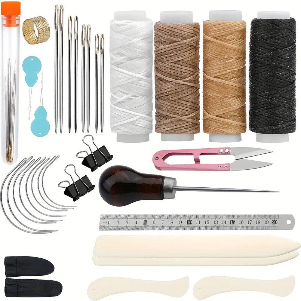 Multi-functional Leather Tool Set Beginners Leather Bag Repair Wallet Making Stitching Tool Portable DIY Leather Craft Tools Set HIP
