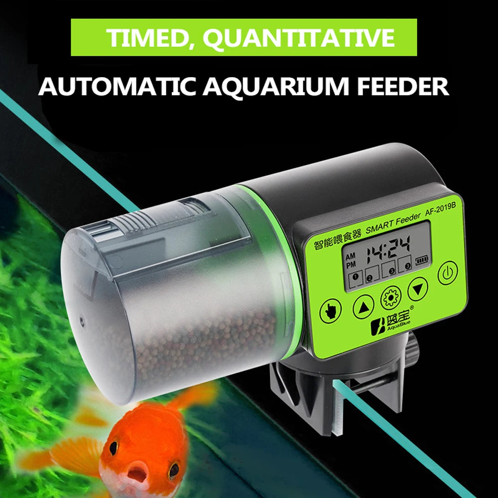 Intelligent Automatic Fish Feeder Aquarium Fish Bowl Electrical Timer Feeder Food Feeding Portable 200ml Large Capacity Fish Fee HIP