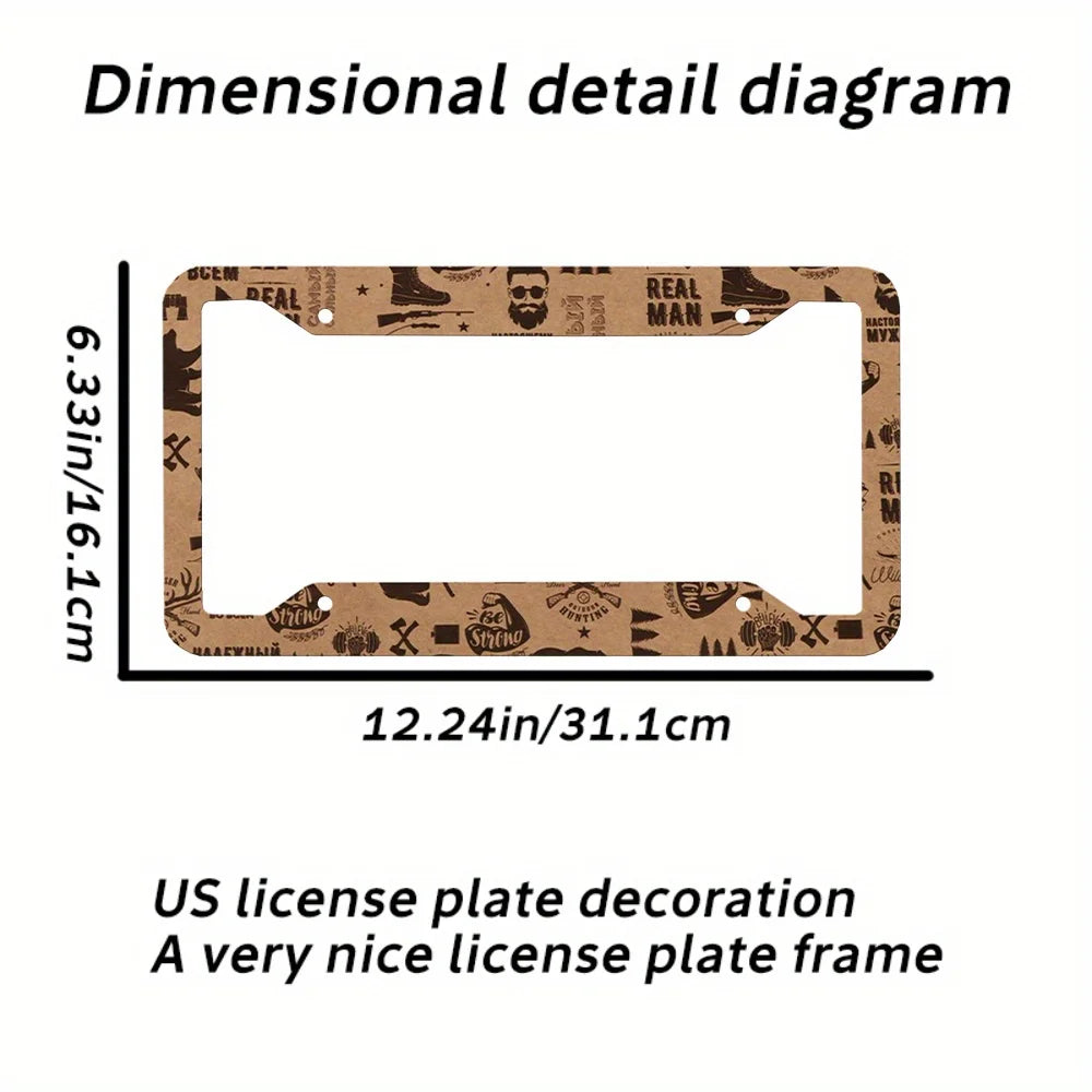 Vintage Aluminum License Plate Frames Set of 2 – US & Canada License Plate Frames HIP