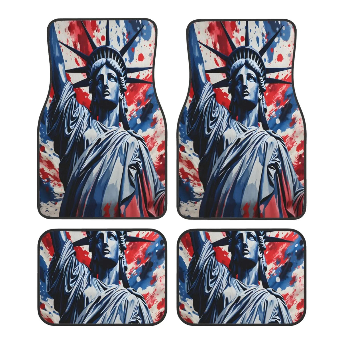 Statue of Liberty Car Floor Mats – 4-Piece Universal Set Automotive Floor Mats HIP 1 one size