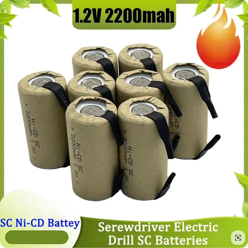SC NiCd 1.2V 2200mAh Rechargeable Battery – Power Tools Power Tool Battery HIP