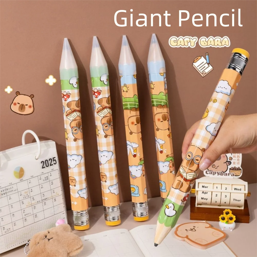 33.5cm Giant Wooden Pencil – Capybara & Puppy Novelty Gift Novelty Pencil HIP