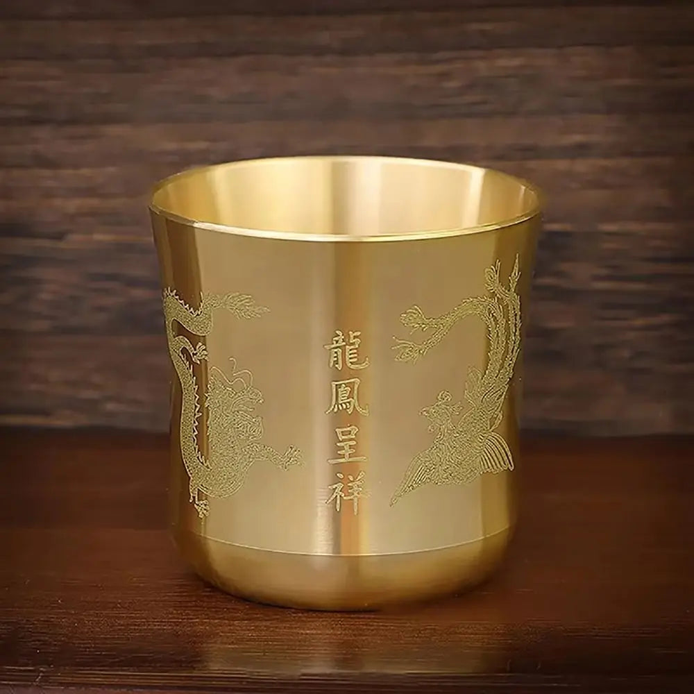 Handcrafted Brass Baifu Tea Cup – Cornucopia Home Décor Decorative Tea Cup HIP