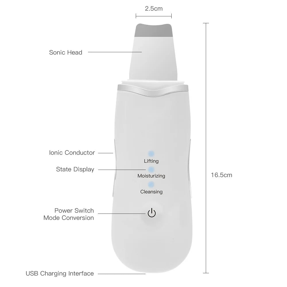 CAMMUO Vibrating Skin Scrubber Spatula – Pore Cleansing Device Facial Cleansing Device HIP