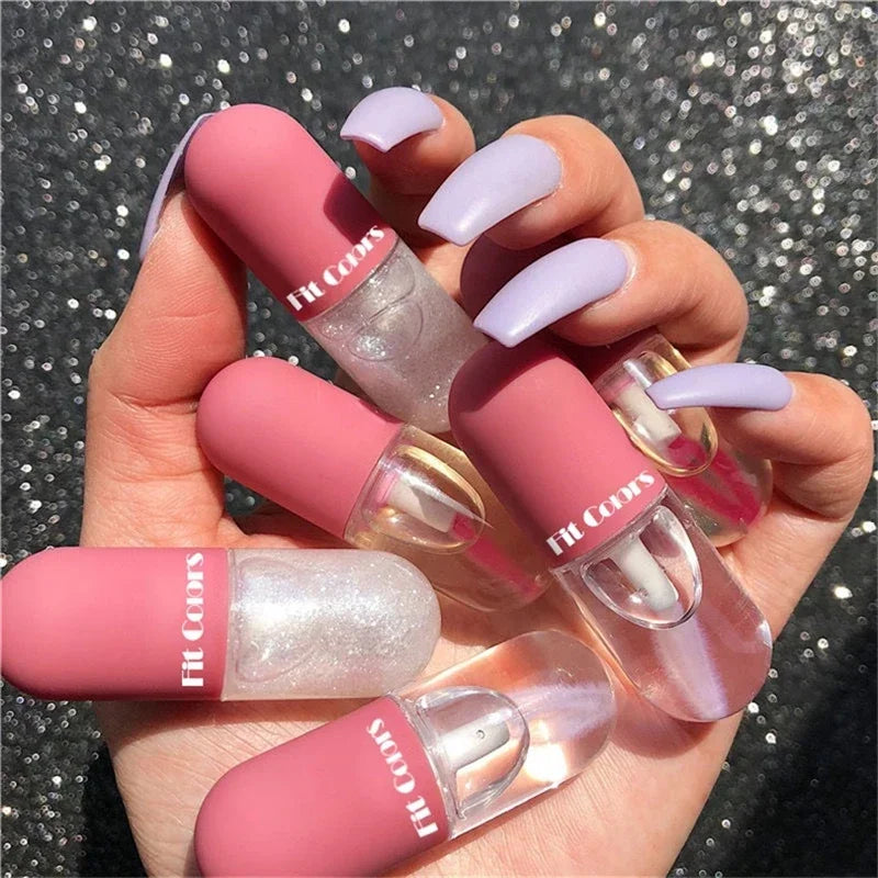 Crystal Jelly Lip Gloss Capsule Lip Plumper Oil Shiny Clear Lips Oil Moisturizing Women LipGloss Balm Makeup Lip Tint Cosmetics HIP