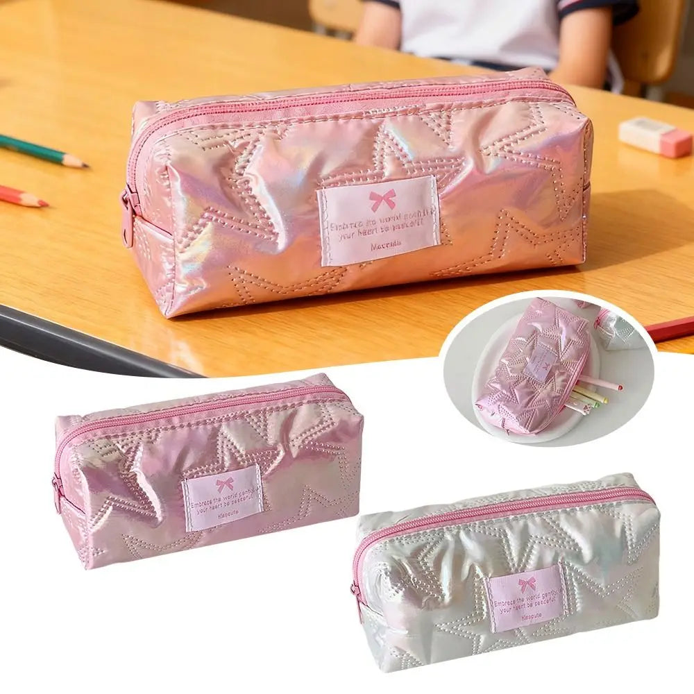 Star Pearlescent Pencil Case – Large Capacity Pen Bag Pencil Case HIP