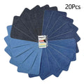 Household Apparel Sew Accessory 24/20Pcs Iron On Fabric Patches For Jeans Pants Jackets Knee Repair HIP 20Pcs four colors