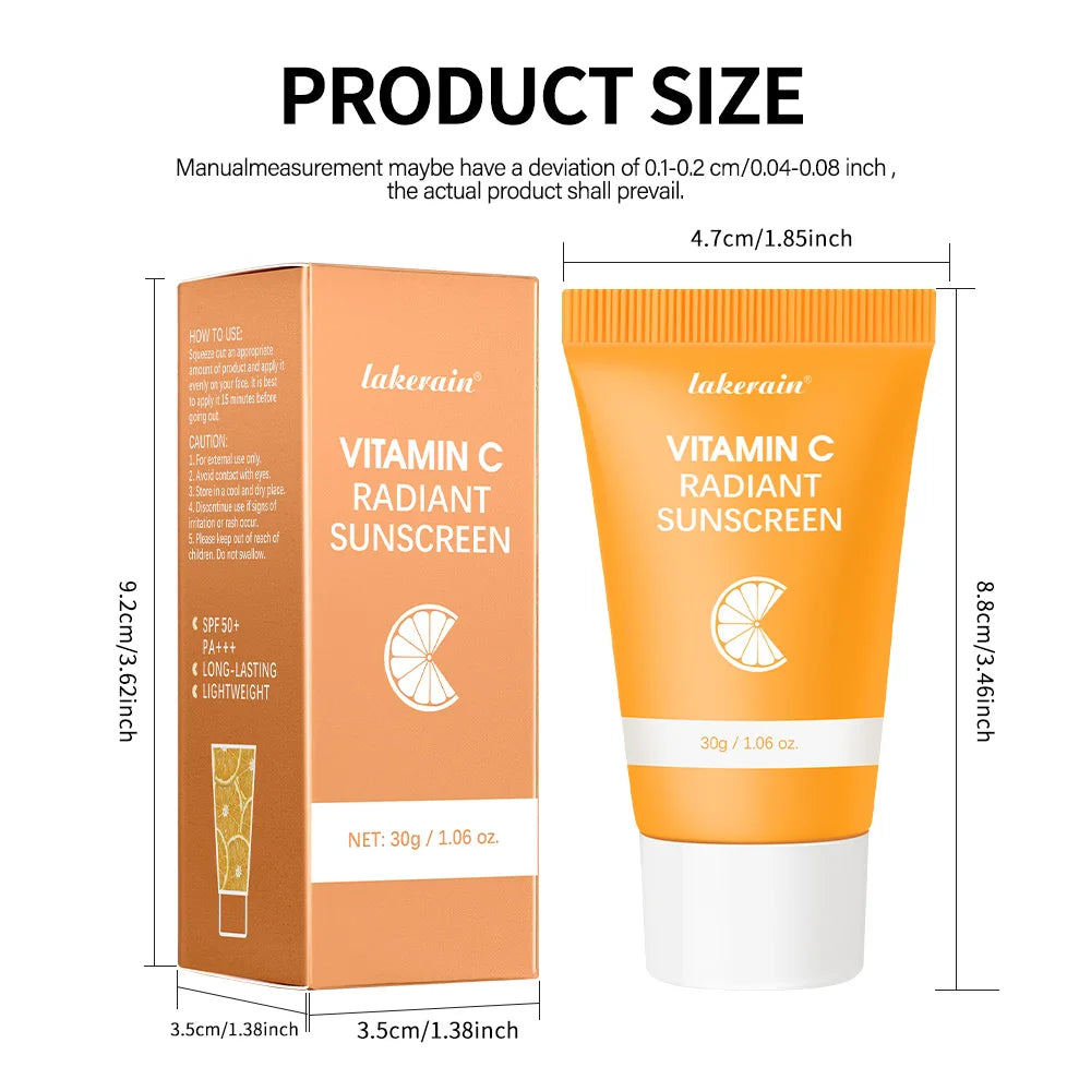 SPF 30 Vitamin C Moisturizer Protects Skin From UV Rays Hydrating Lotion Brightens Skin Nourishment Multiple Skin Care HIP