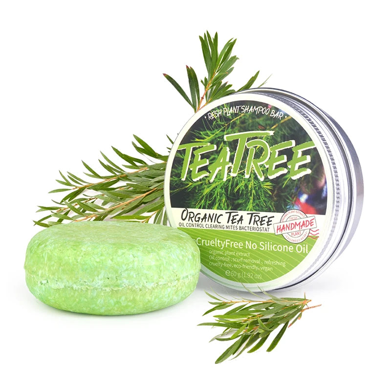 Tea Tree Essential Oil Handmade Shampoo Bar – Oil Control Shampoo Bar Soap HIP