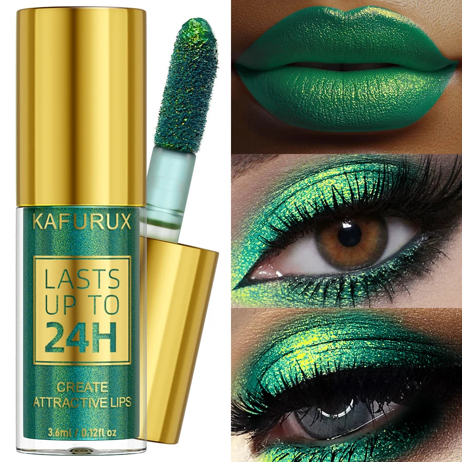 3 Colors Smoky Green Lipstick Pencil Stick Waterproof Pearlescent Metallic Glitter for Eye or Lip Makeup Tool Gifts Cosmetic HIP 10