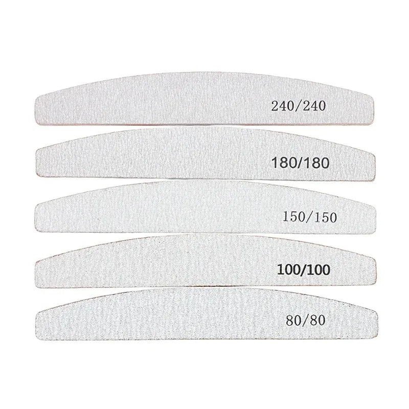 Professional Moon Nail File Set – 5–15 Pc, 80–240 Grit Nail File Set HIP