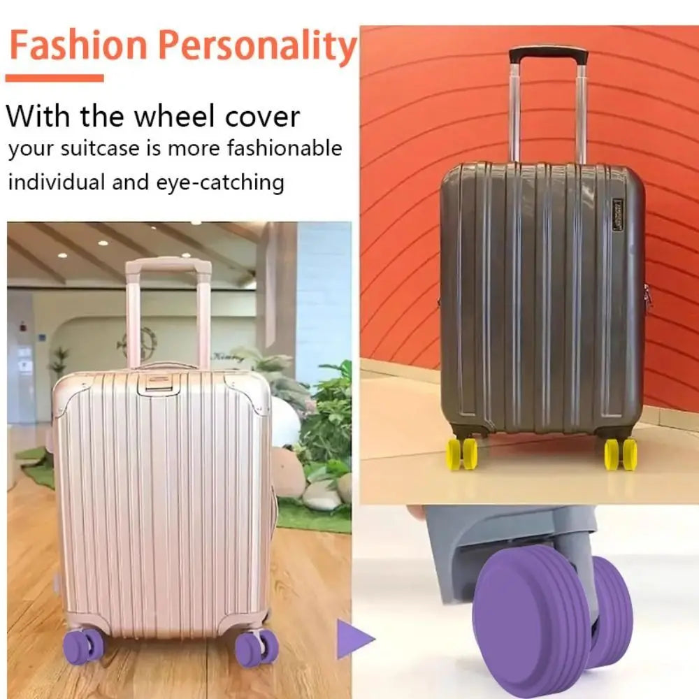8-Pack Silicone Luggage Wheel Covers – Quiet & Protective Luggage Wheel Covers HIP