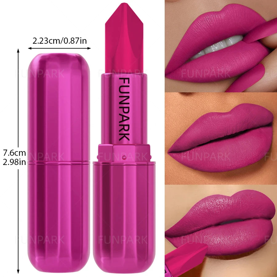 FUNPARK Matte Lipstick – Waterproof Velvet Long-Lasting Color Matte Lipstick HIP