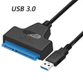USB 3.0 to SATA Adapter Cable for 2.5" HDD & SSD Drives SATA USB Adapter Cable HIP black