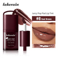 Waterproof Long Lasting JuicePop Lip Tint Box Nourishing Hydrating Lip Oil Gloss Lightweight Vivid Color Non-Sticky Lip Balm HIP 8Cool Brown