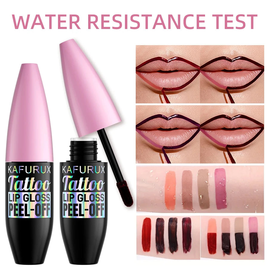KAFURUX 7-Color Peel-Off Lip Tint – Waterproof Matte Stain Peel-Off Lip Tint HIP
