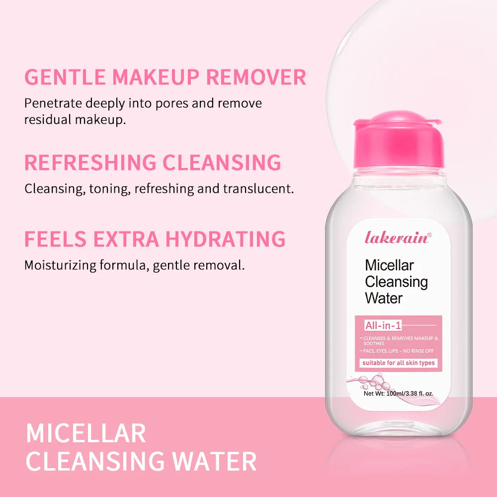 100ml Micellar Cleaning Water Hydrating Facial Cleanser Deep Makeup Remover Cleaning Water Refresh Hydrate Cleansing Skin HIP