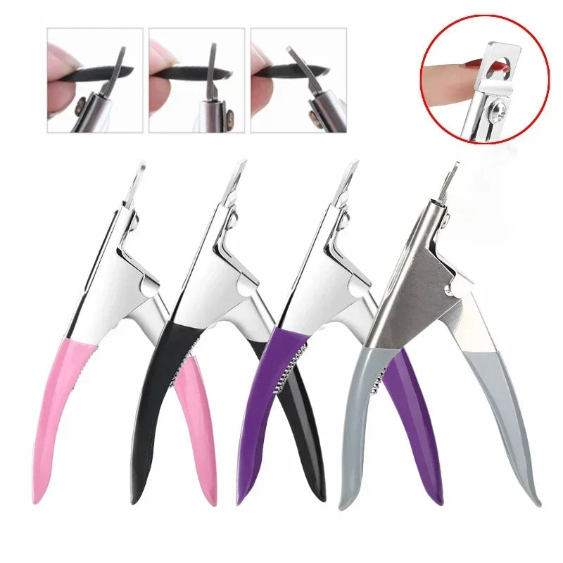 Professional False Nail Clipper – U-Shape Stainless Cutter Nail Tip Clipper HIP