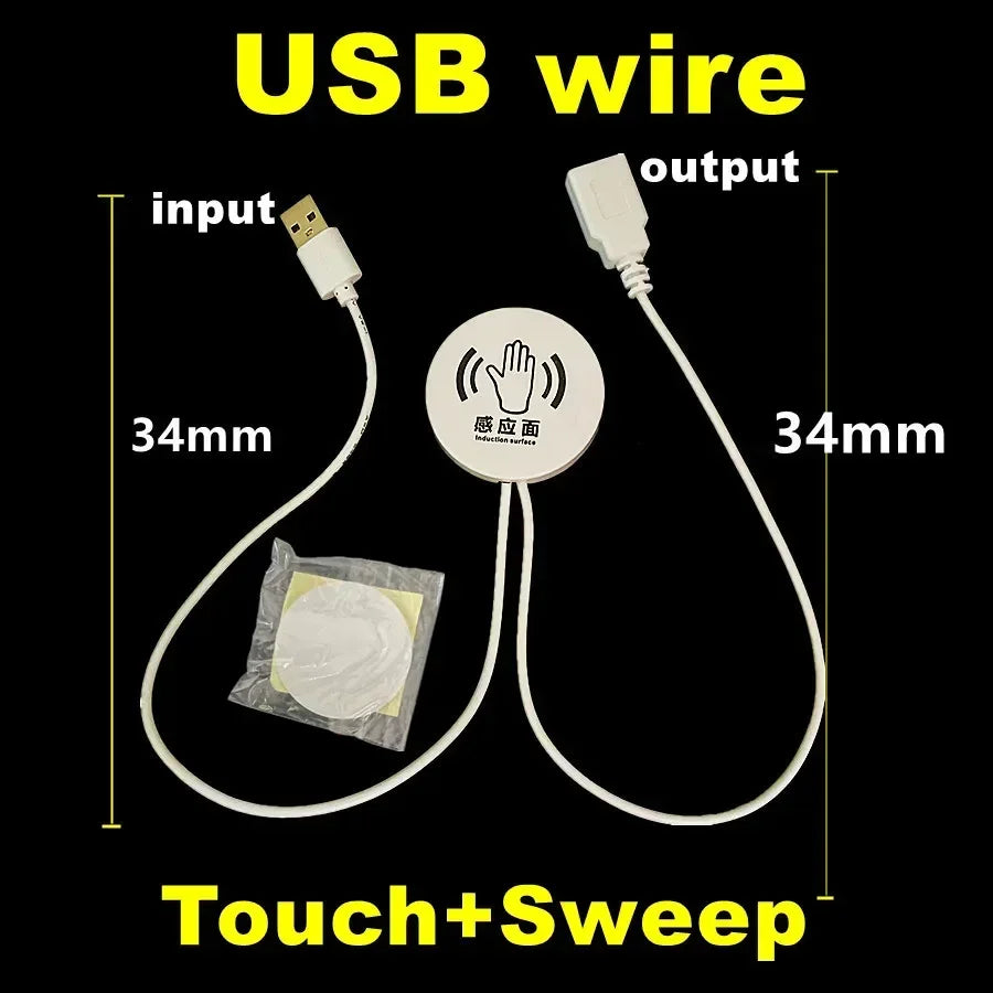 Penetrable Touch Dimmer Switch 12V 24V LED – Up to 25mm Wood Touch Dimmer Switch HIP USB Wire-B DC12V-24V
