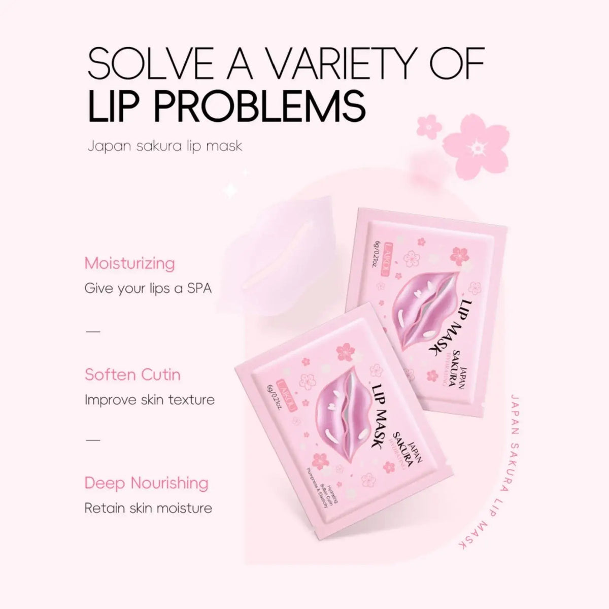 LAIKOU Sakura Collagen Lip Mask – Hydrating & Plumping Treatment Lip Mask Treatment HIP