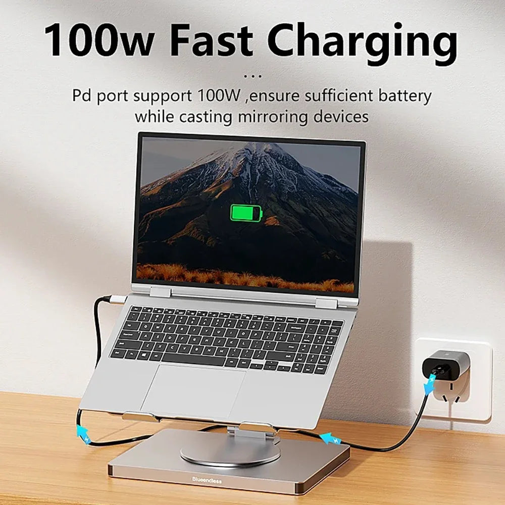 KEBIDUMEI 9-in-1 USB-C Docking Station | 4K HDMI, 100W PD USB-C Docking Station HIP