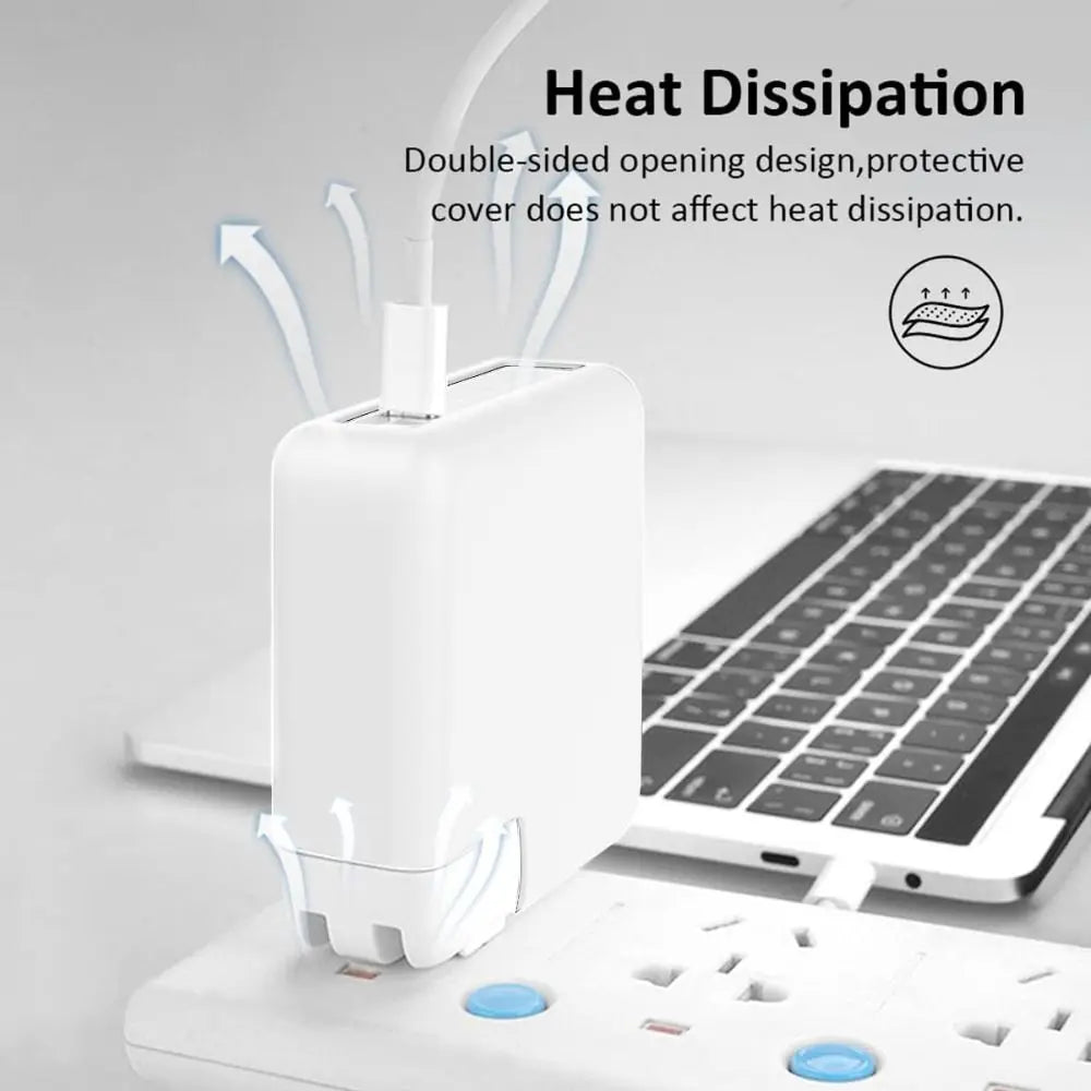 Silicone Case for MacBook Pro 140W USB-C Charger Adapter Cover Charger Adapter Case HIP