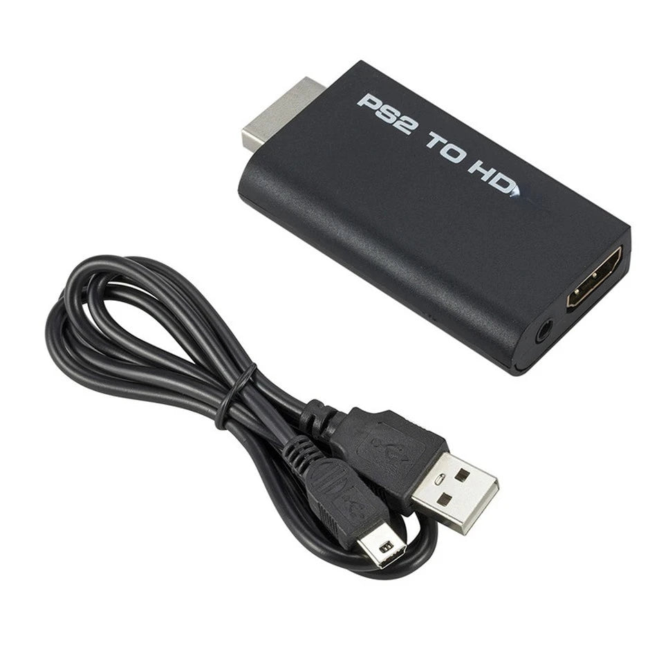 PS2 to HDMI Converter Adapter – 480i/480p/576i Audio & Video Video Converter Adapter HIP Black