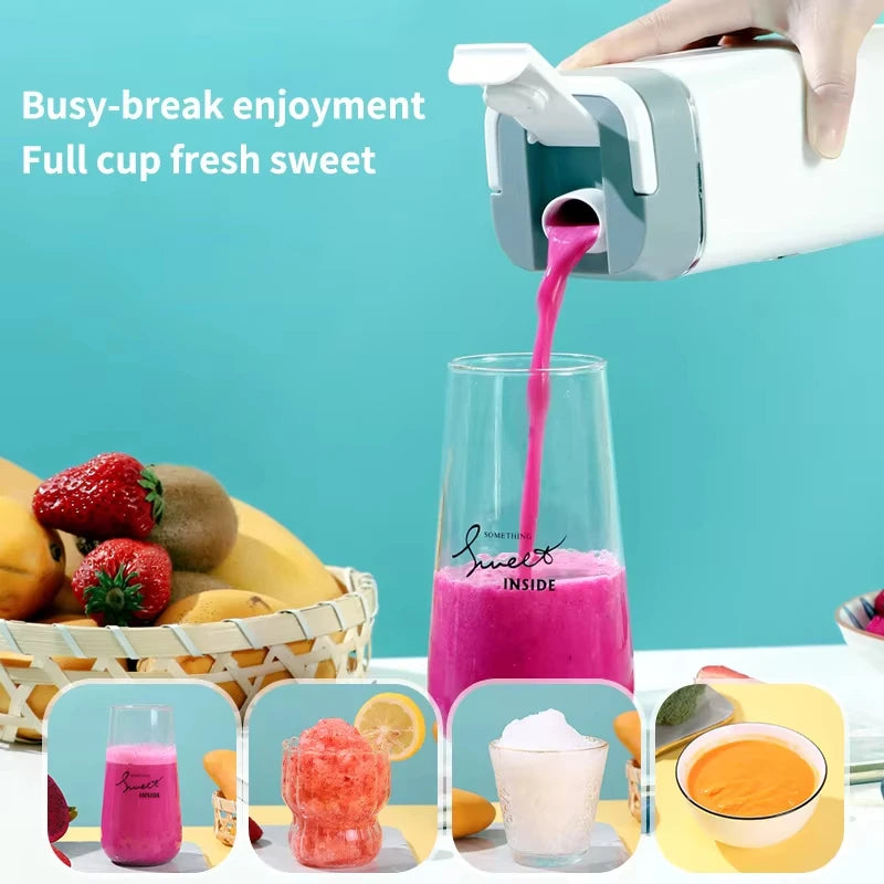 Portable USB Rechargeable Blender Juicer Cup – 12 Blades 420ml Portable Blender Juicer HIP
