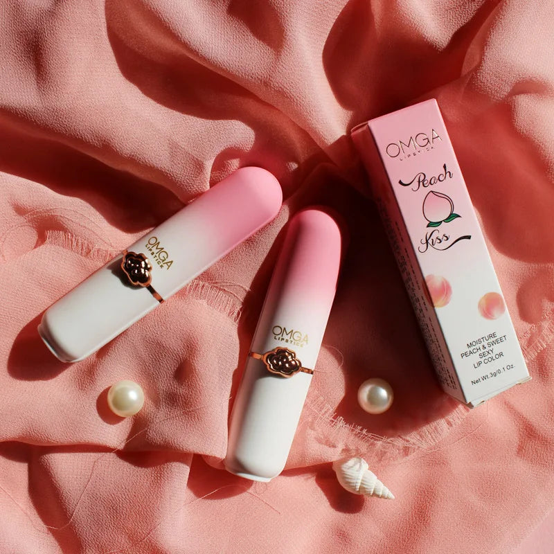 Peach Color Lip Balm Crystal Temperature Change Lipstick Girl Moisturizing LongLasting Lip Gloss Makeup Lip Care Repair Cosmetic HIP