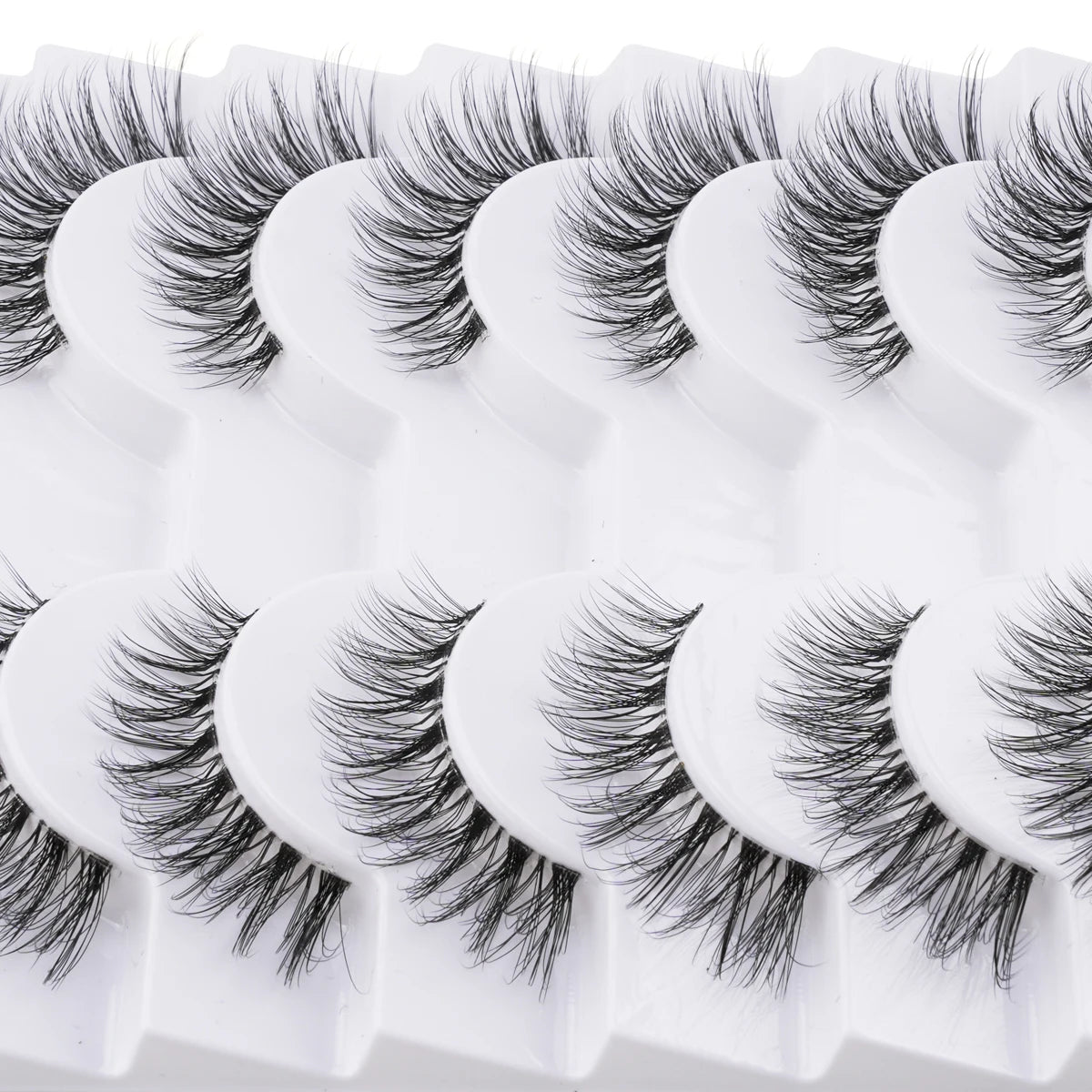 YSDO Eyelashes 5/10Pairs Fox Lashes Natural 3D Cat Eye Lashes Clear Stem False Eyelash Extension Makeup Faux Cils maquiagem HIP
