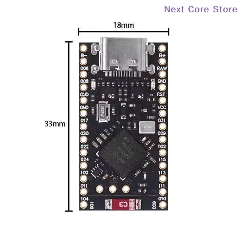 NRF52840 Bluetooth Pro Micro Dev Board – Type-C Charging Microcontroller Dev Board HIP