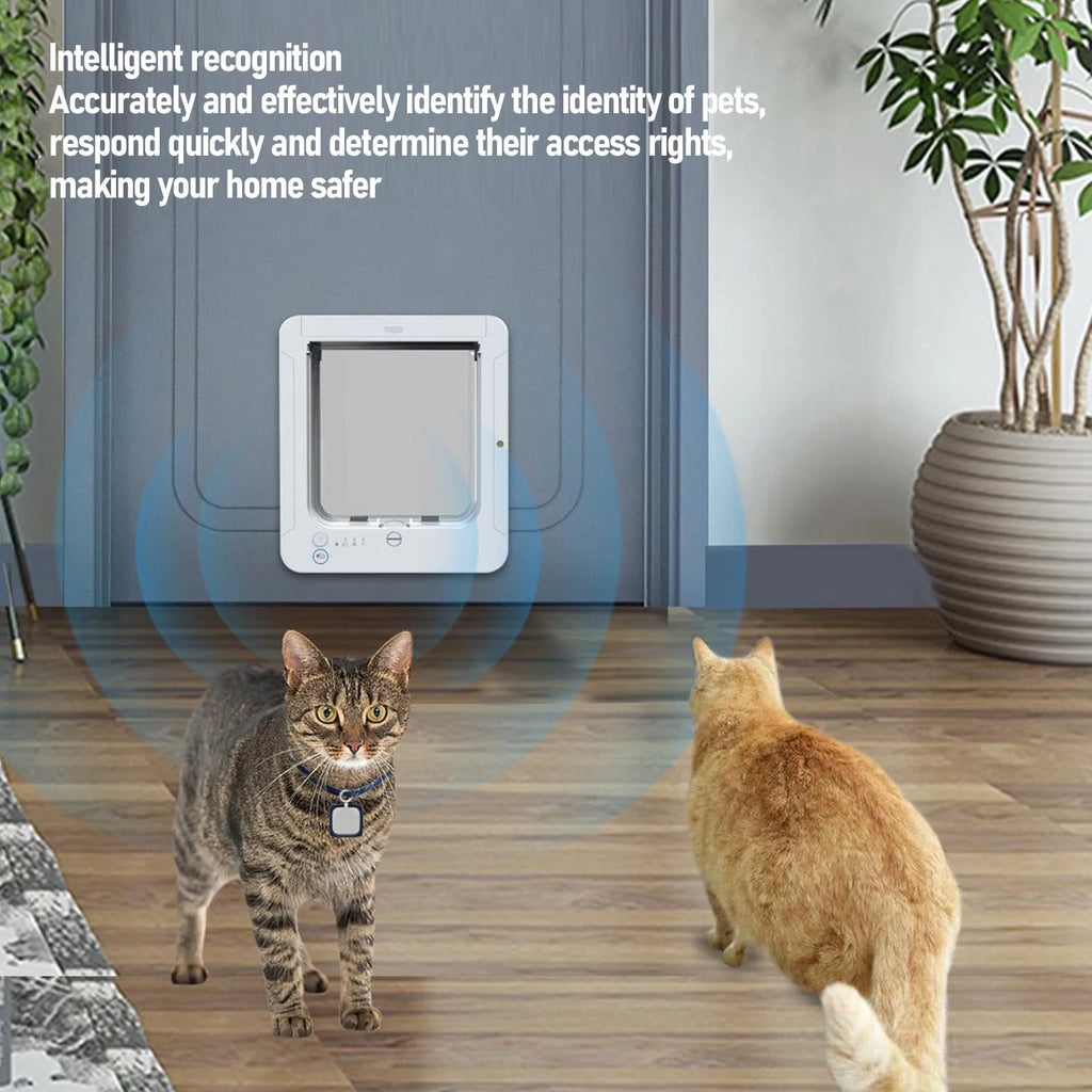 Smart Cat Door Automatic Sensing with Collar Activated Easy Installation Pet Door for Home Smart Pet Door HIP