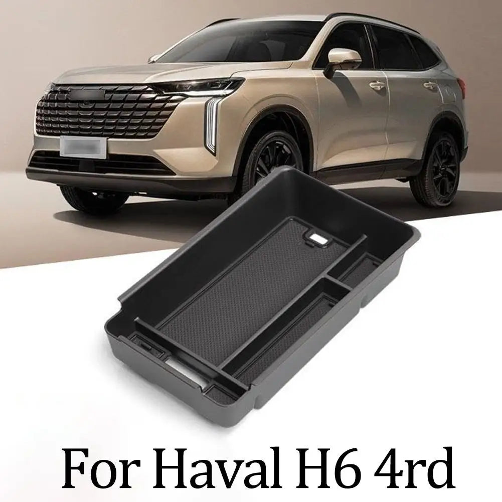 For Haval H6 2025 2026 Center Armrest Storage Box Central Console Organizer Tray Container Interior Tidying Auto Accessories HIP