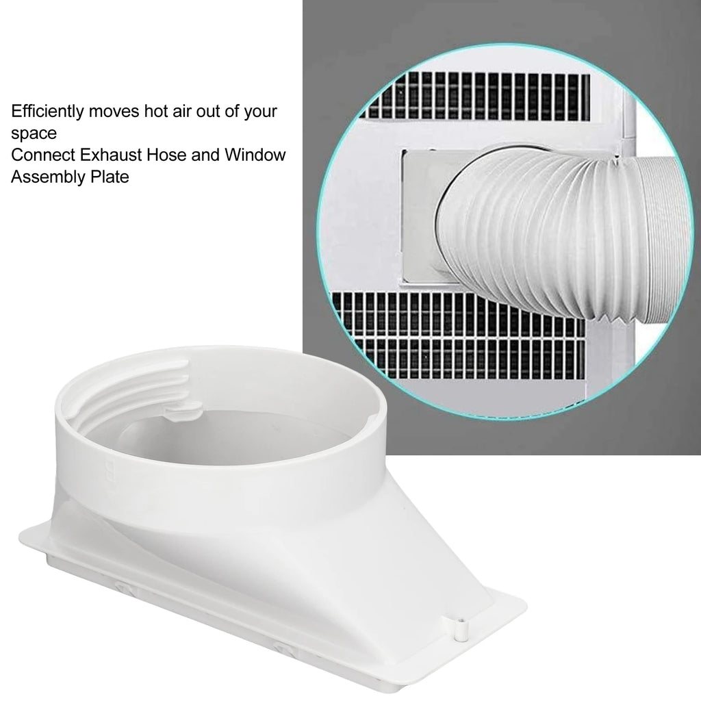 Portable AC Hose Coupler White Connection Function 20cm Fixed Aperture Rectangular Interface AC Hose Coupler for Office HIP
