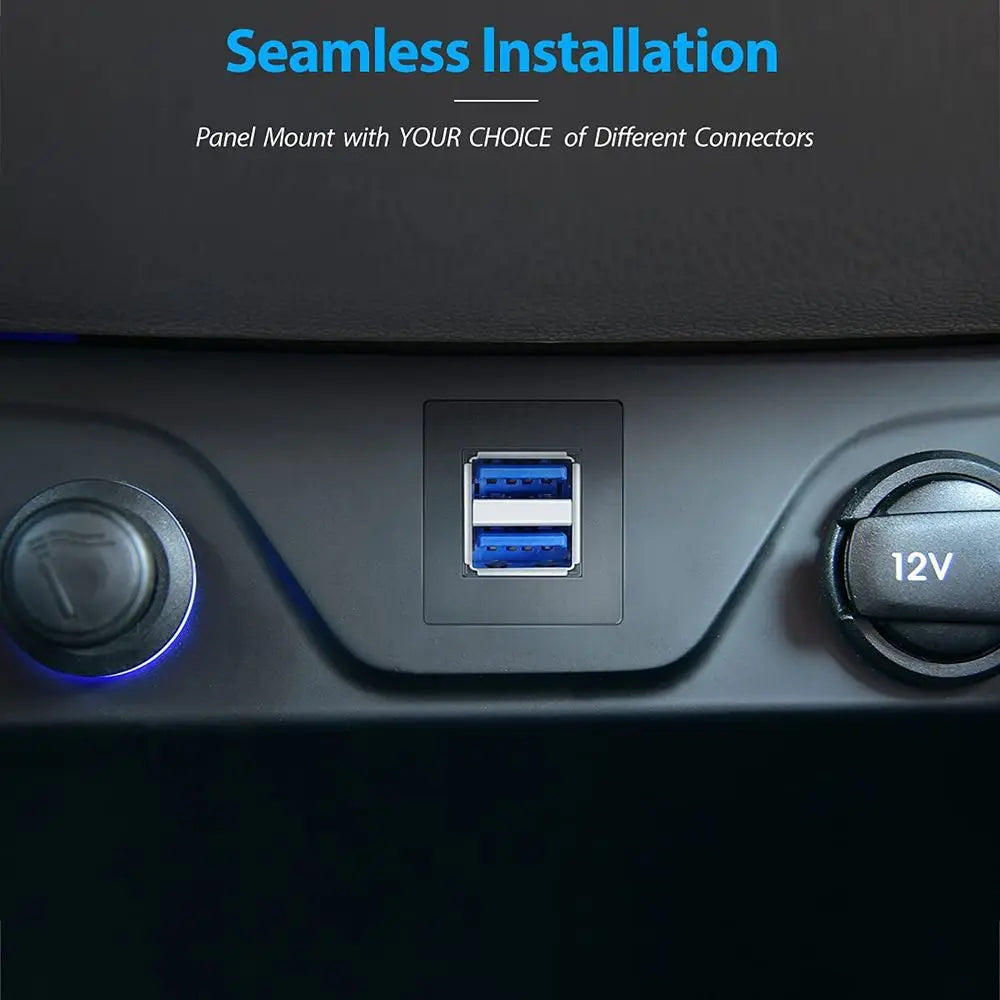 Flush Mount USB 3.0 Extension Cable Panel – Car & Boat USB Extension Cable HIP
