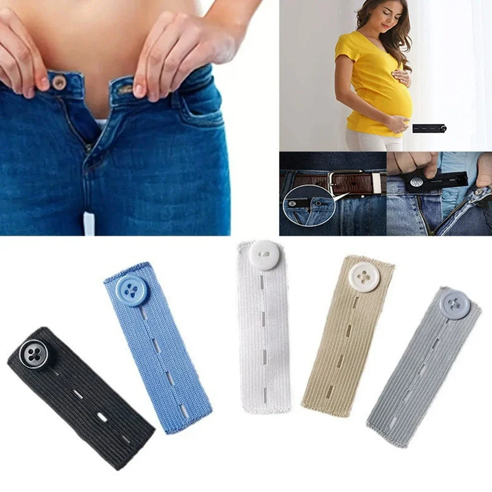 5Pcs Stretch Waist Extension Straps Practical Hooks for Pregnant Women Waist Belts Jeans Pants Diy Sewing Tools and Supplies HIP