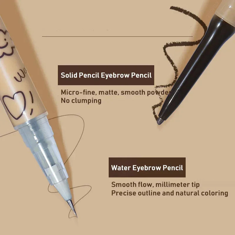 2 In1 Liquid Eyebrow Tattoo Pencil 0.01 Ultra Thin Double Head Sweat-proof Easy To Color Water Brow Gel Pen Eyes Cosmetic Makeup HIP