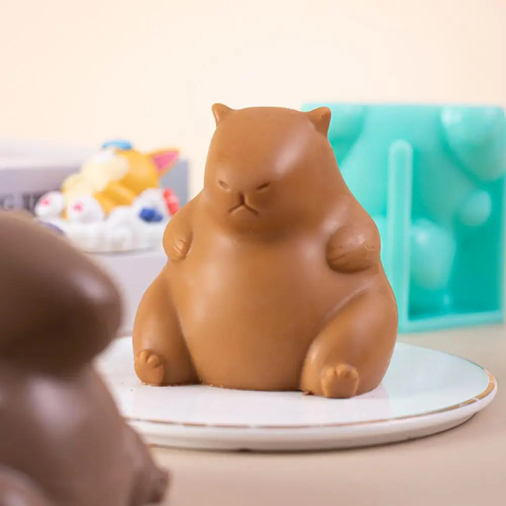 Capybara Milk Freeze Silicone Mold Capybara Liquid Silicone Mold Sugar Pudding Mould Cute Animal Cake Mold For Kitchen HIP