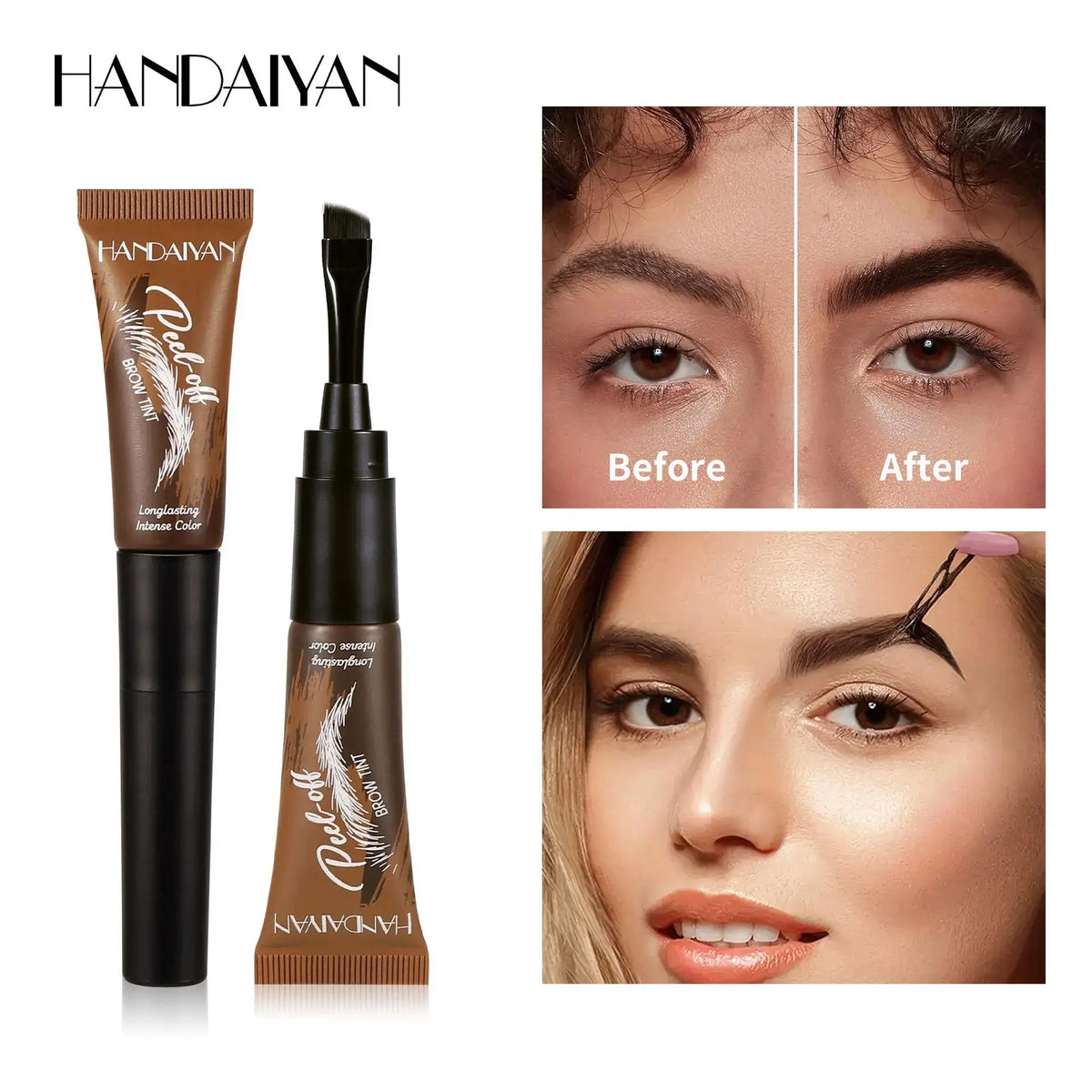 Handaiyan Peel-Off Eyebrow Tint Gel – Waterproof, 3-Day Hold Eyebrow Tint Gel HIP