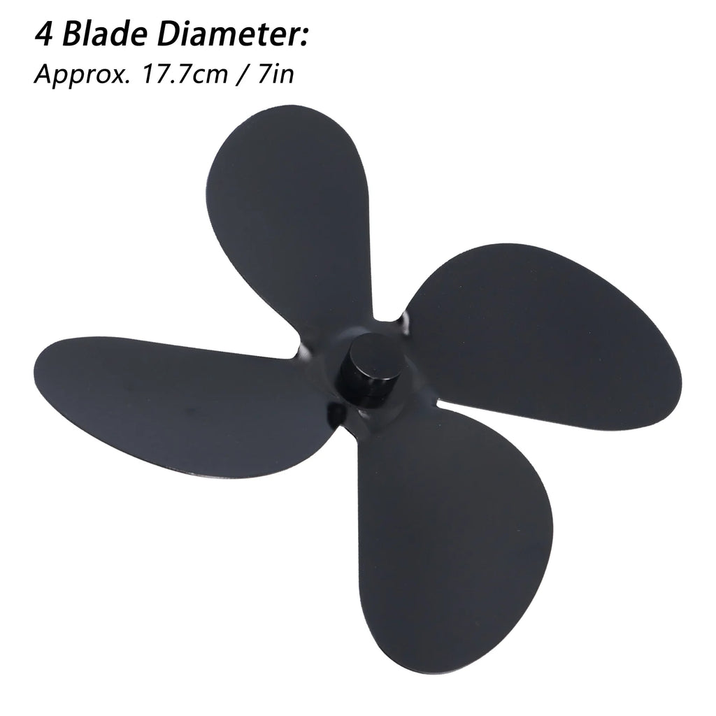 Fan Blade Replacement Fireplace Aluminum Alloy Blade Black Stove Fan Blade Fireplace Blade Replacement Fireplace Blade HIP