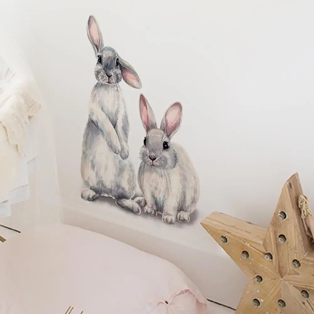 Easter Decor Easter Sticker Bunny Cartoon Wall Sticker Removable Wall Decor for Home Kindergarten Wall Sticker HIP