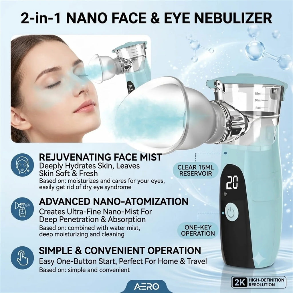 Nano Face & Eye Mist Sprayer – Portable Beauty Steamer Eye Mist Sprayer HIP