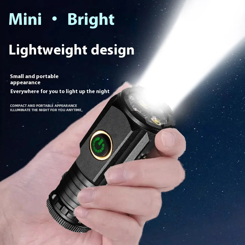 ESMARTER 3-LED Tactical Flashlight 1500LM Rechargeable Magnetic Tactical Flashlight HIP